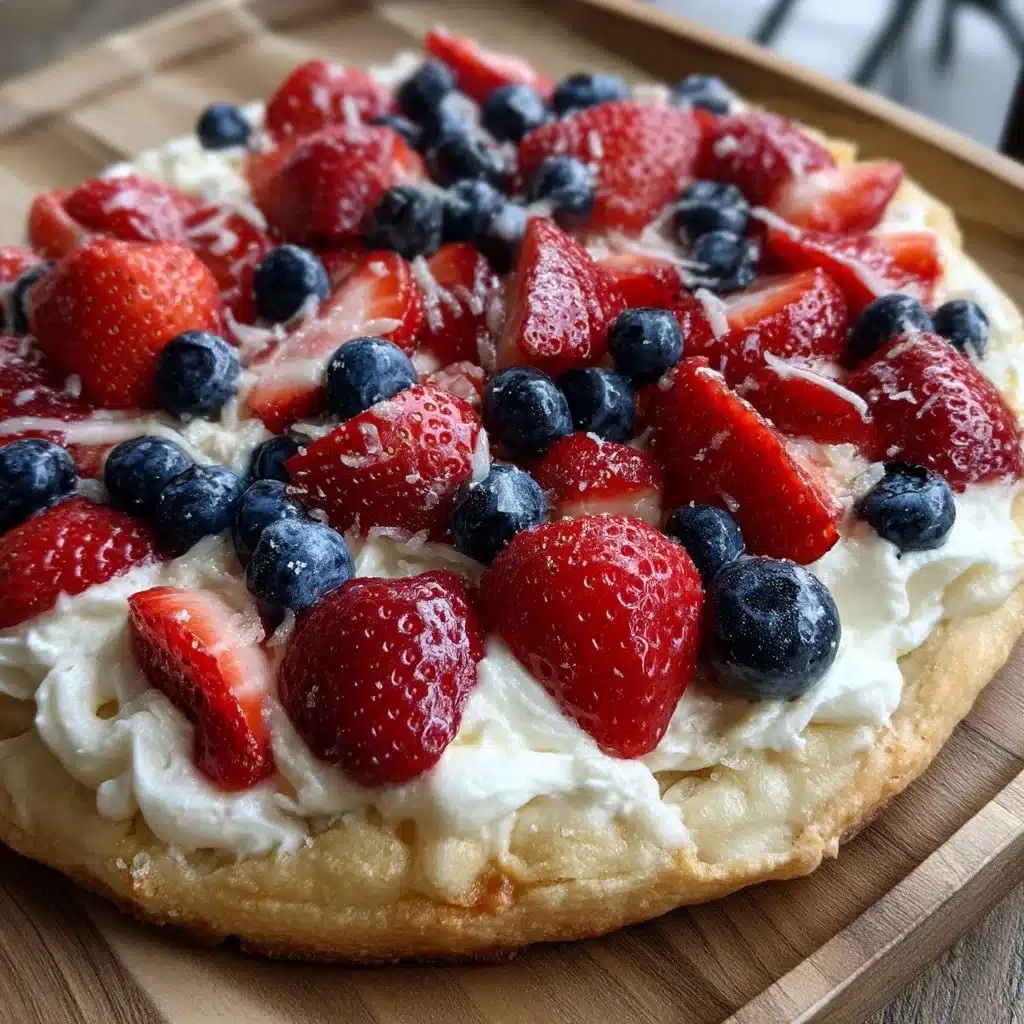 Red White & Blue Fruit Pizza