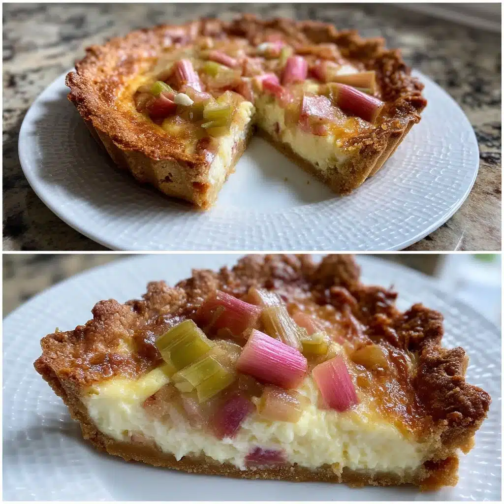 Rhubarb Mascarpone Custard Tart