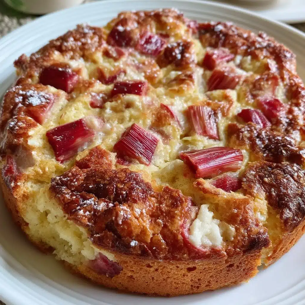Rhubarb Ricotta Breakfast Cake