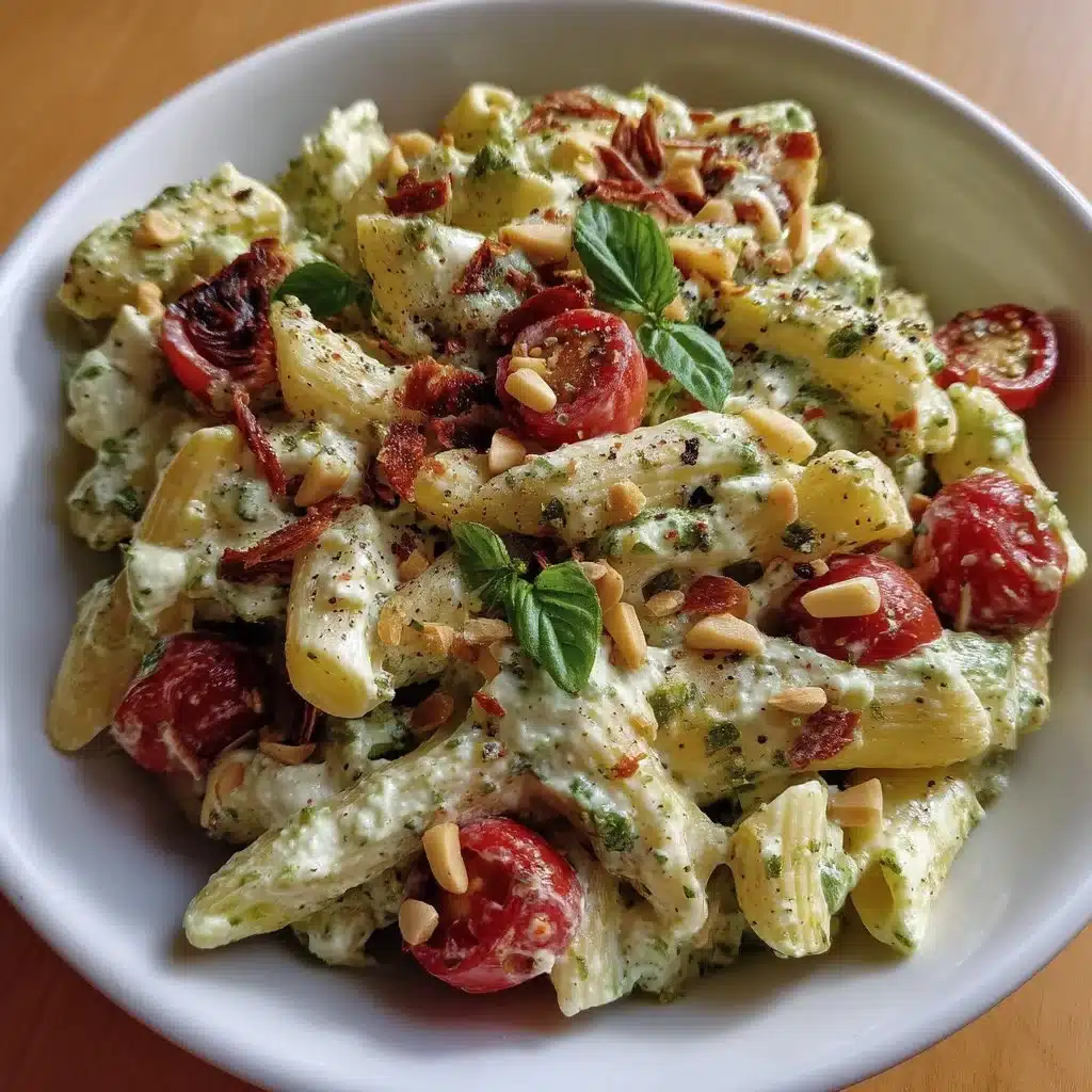 Ricotta Pesto Pasta Salad