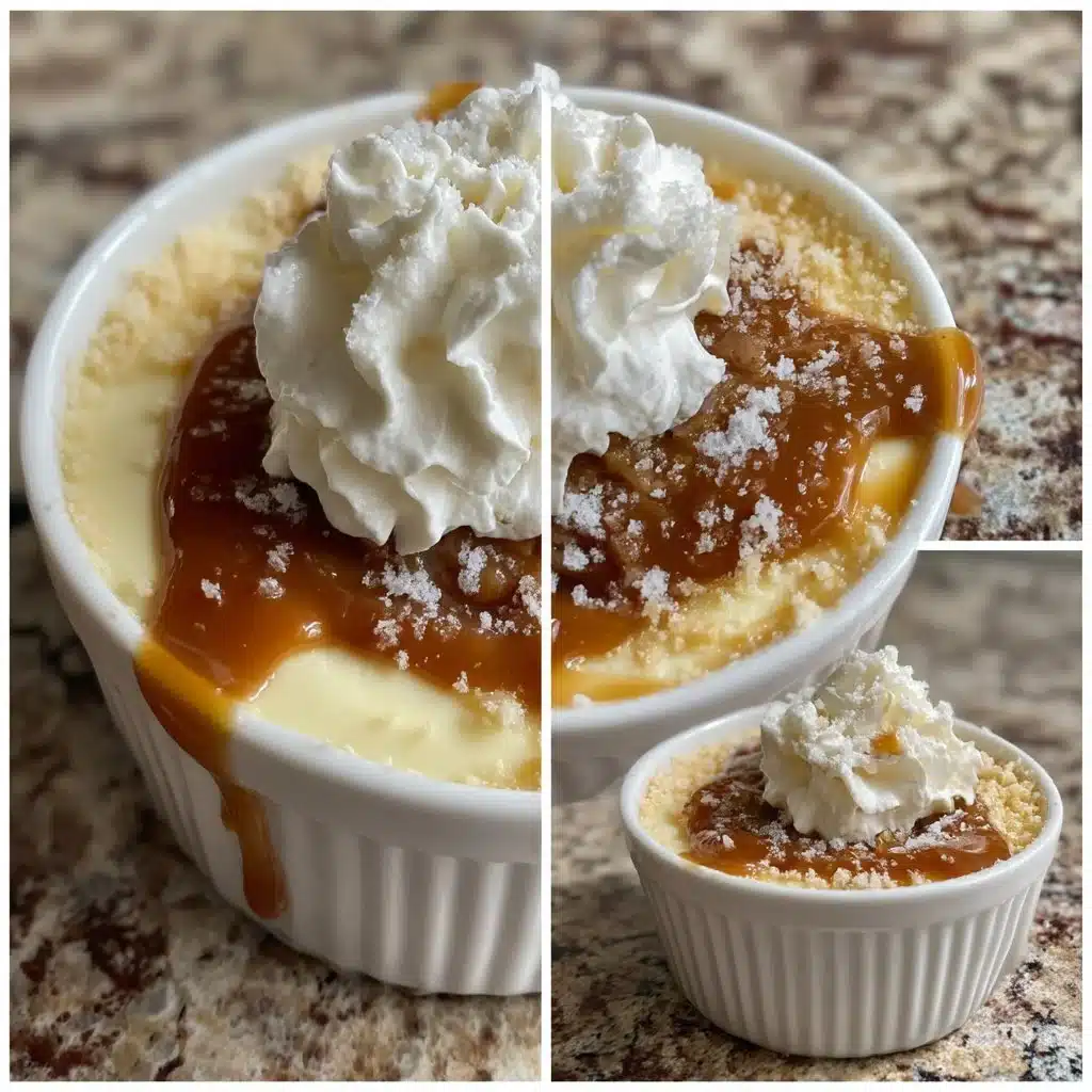 Salted Caramel Pudding with Whipped Cream