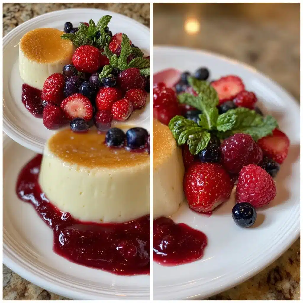 Silky Limoncello Panna Cotta with Fresh Berry Sauce