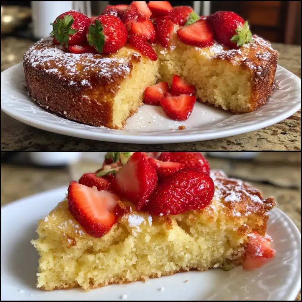 Spring Brunch Cake: Lemon Olive Oil Cake with Strawberries