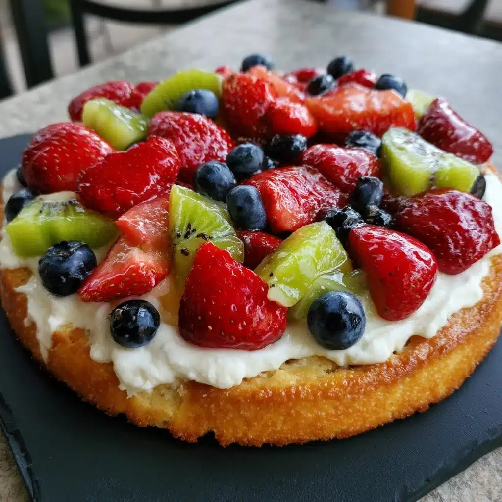 Spring Fruit Pizza with Sugar Cookie Crust