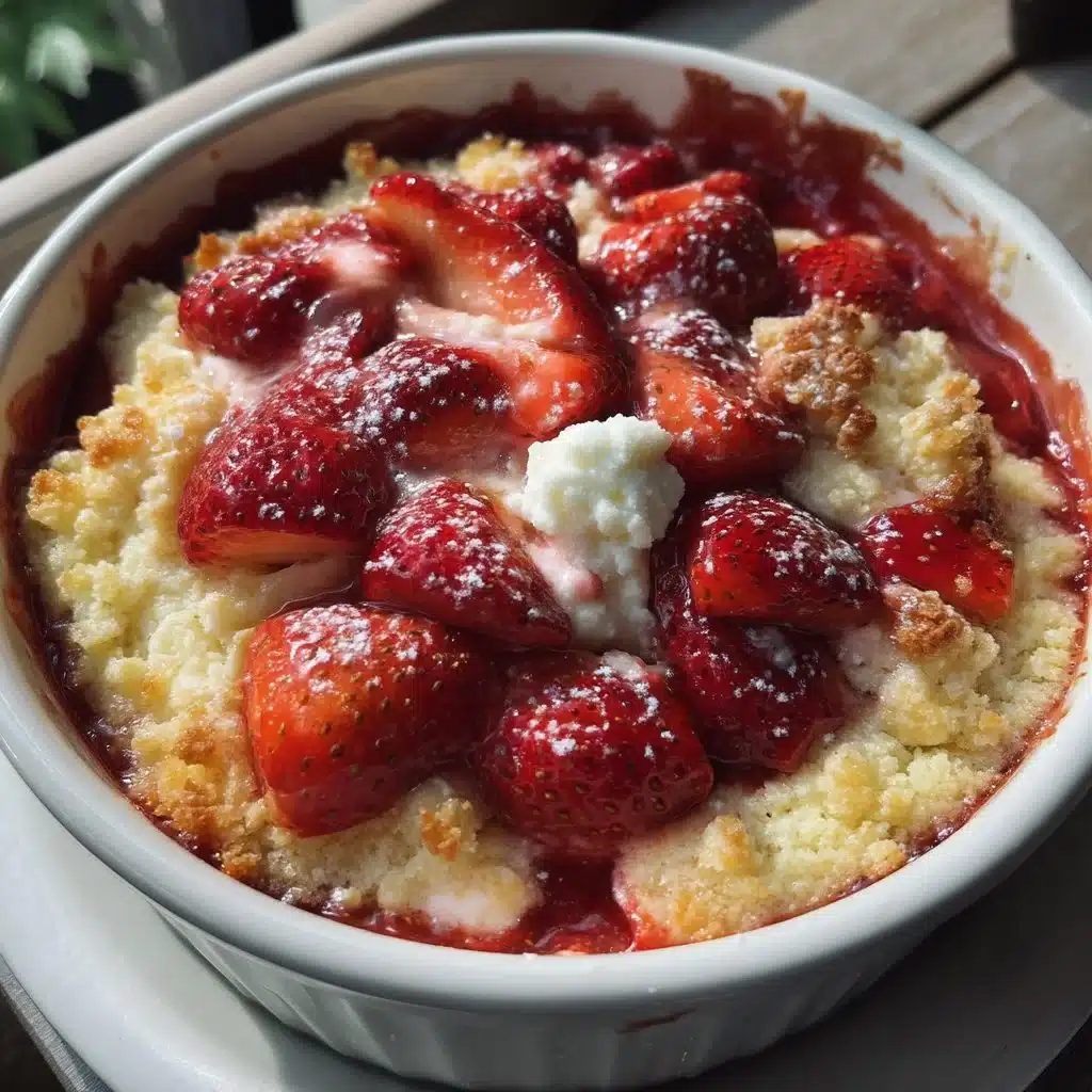 Strawberry Mascarpone Cobbler