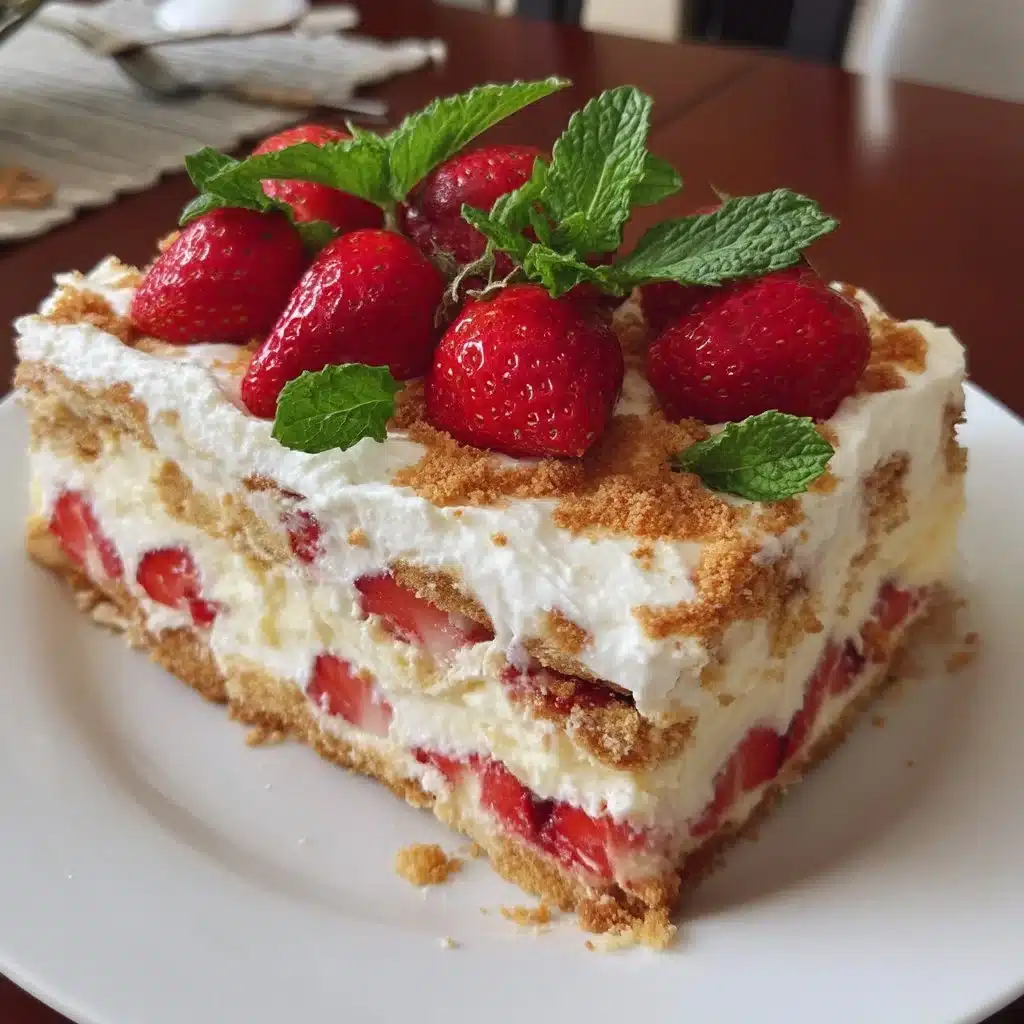 Strawberry Mascarpone Icebox Cake (No Bake)