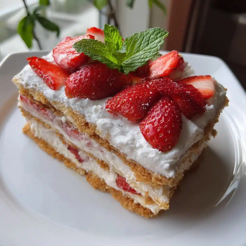 Strawberry Mascarpone Icebox Cake (No Bake)