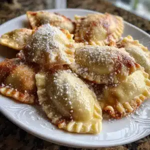 Delicious Sweet Ricotta Ravioli filled with creamy ricotta and dusted with powdered sugar.
