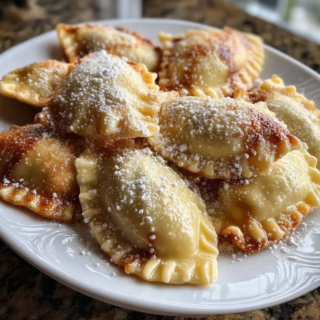 Delicious Sweet Ricotta Ravioli filled with creamy ricotta and dusted with powdered sugar.