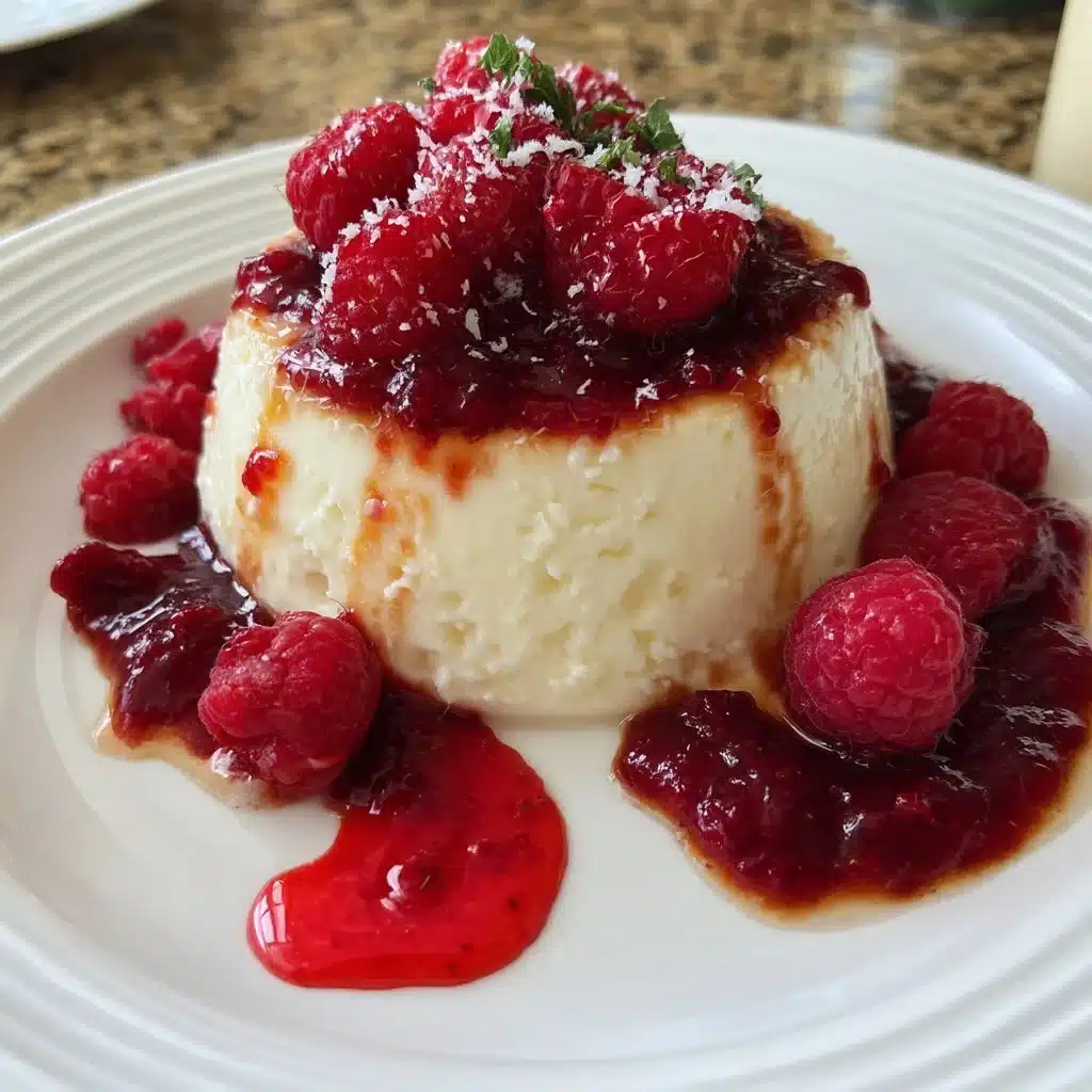 Vanilla Bean Panna Cotta with Raspberry Coulis 2 Vanilla Bean Panna Cotta with Raspberry Coulis