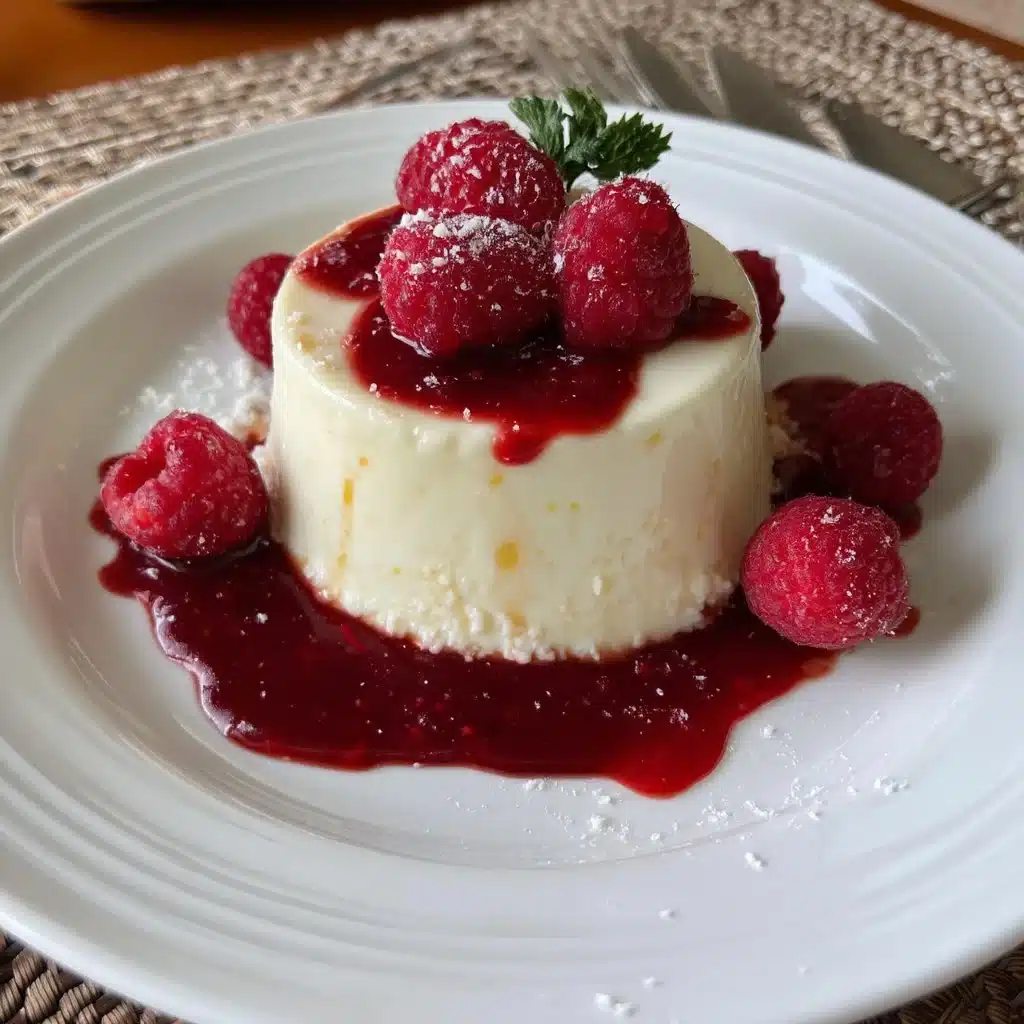 Vanilla Bean Panna Cotta with Raspberry Coulis 3 Vanilla Bean Panna Cotta with Raspberry Coulis