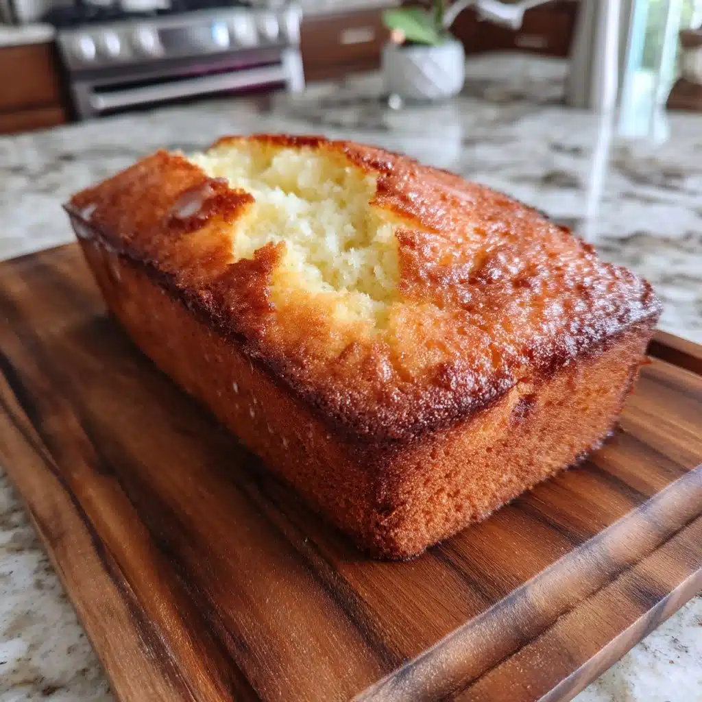 Delicious slice of Vanilla Ricotta Pound Cake with fresh berries