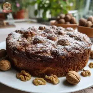 Warm and cozy Italian Walnut Cake with walnuts and a fluffy texture.