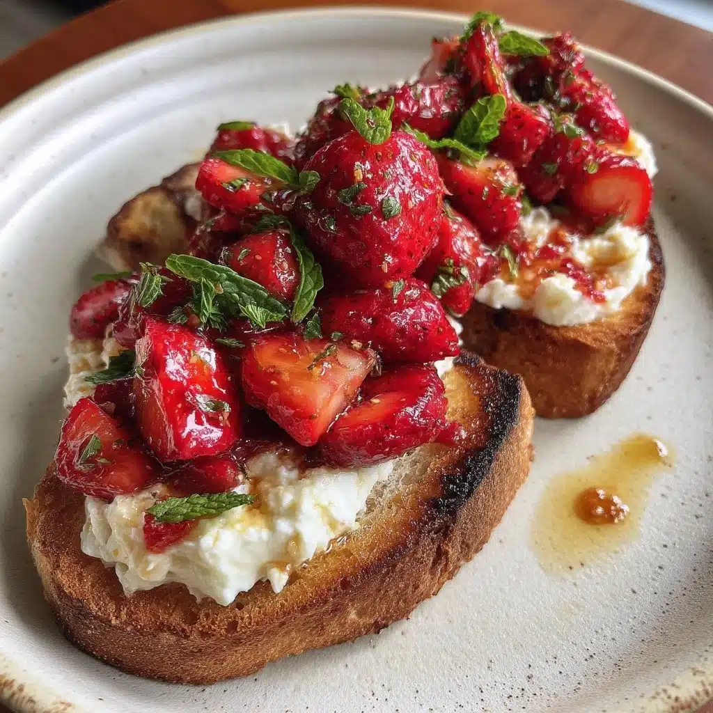 Whipped Ricotta Toast with Roasted Strawberries