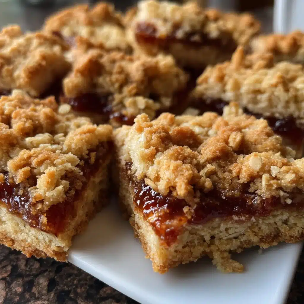 Almond Butter Crumb Bars with Apricot Jam