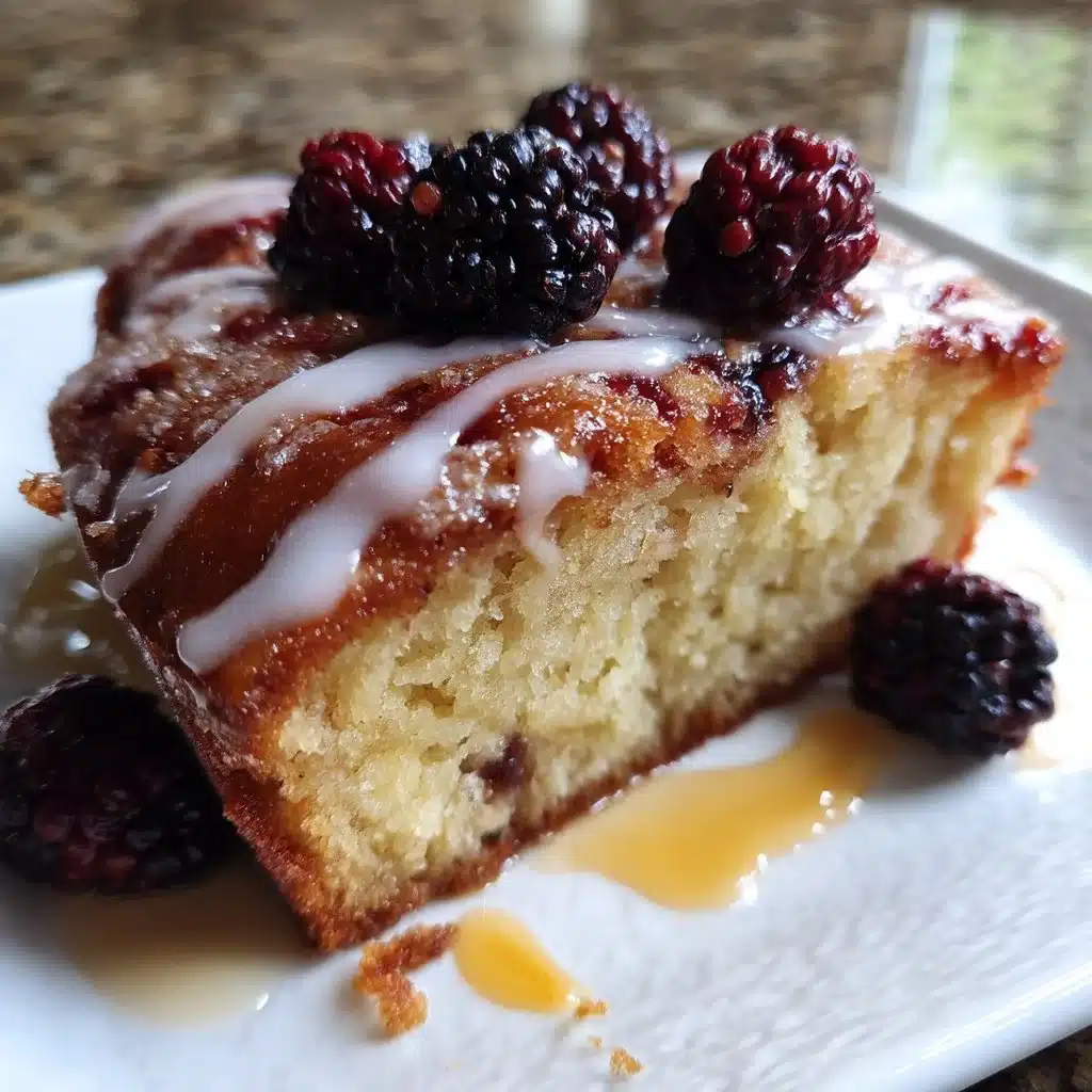 Blackberry Breakfast Cake with Almond Glaze 4 Blackberry Breakfast Cake with Almond Glaze