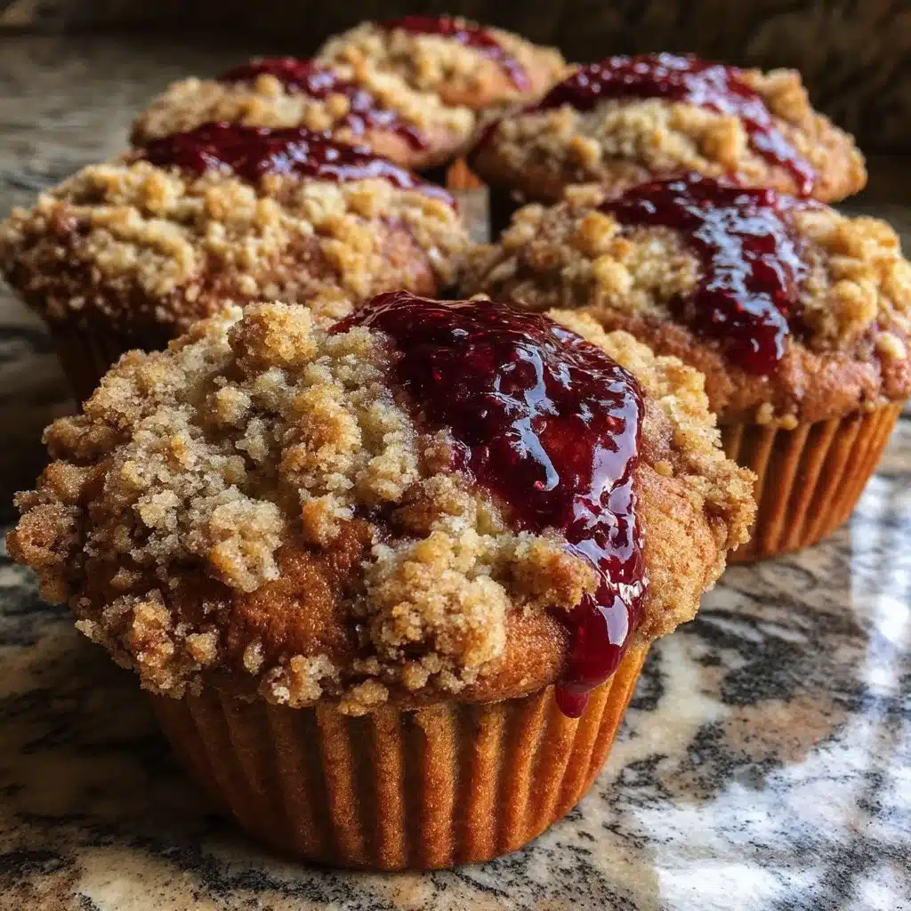 Blackberry Jam Crumb Muffins