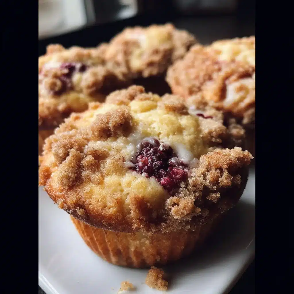 Blackberry Vanilla Crumb Muffins
