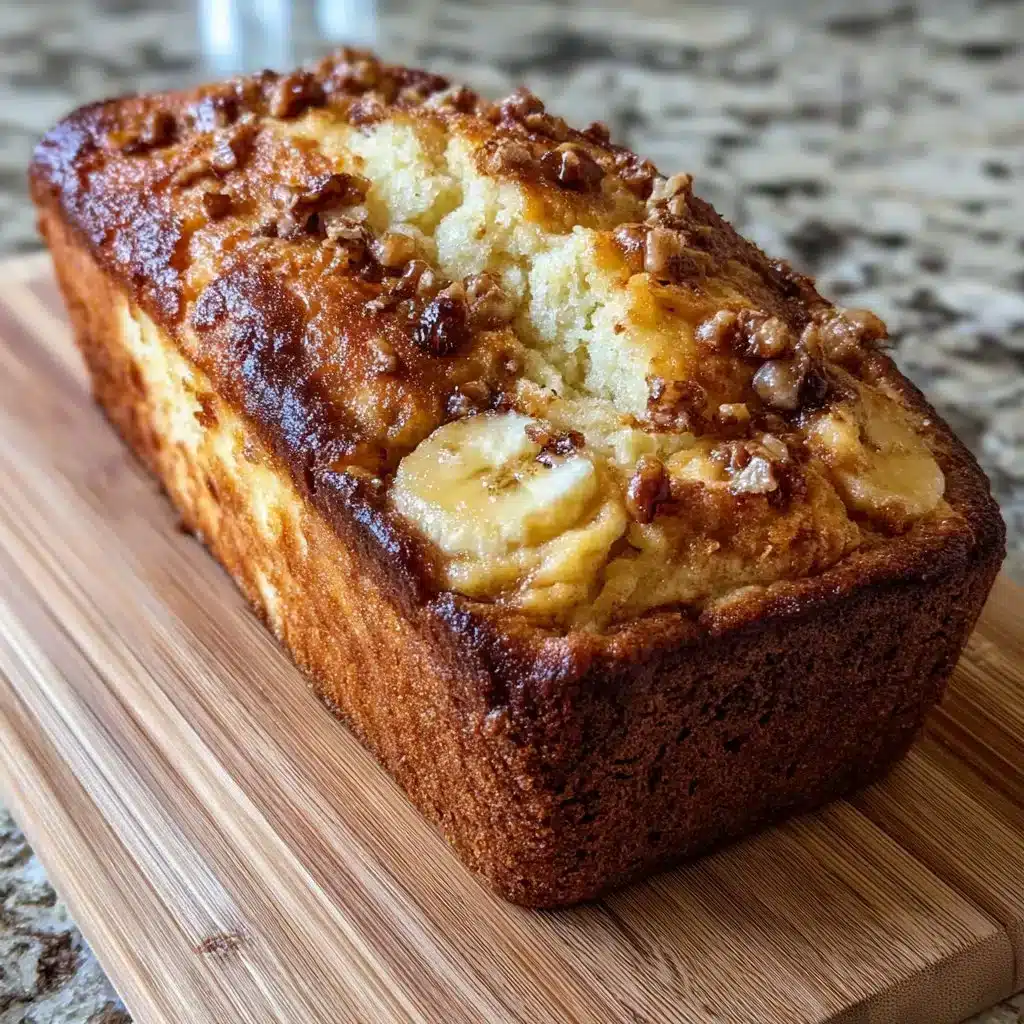 Delicious Brown Butter Banana Ricotta Bread with a golden crust and moist texture.