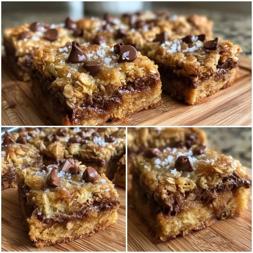 Brown Butter Oatmeal Cookie Bars with Sea Salt