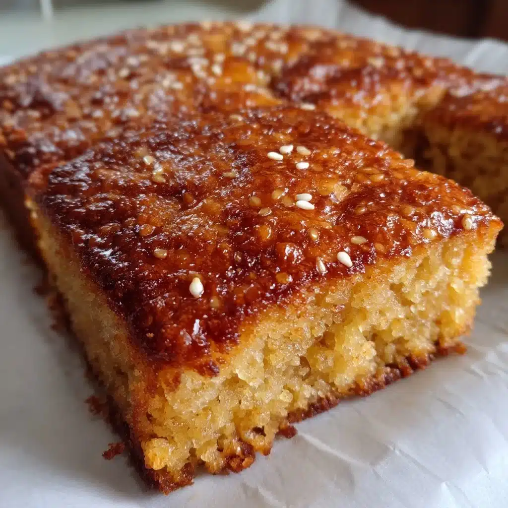 Brown Sugar Sesame Snack Cake with Orange Zest