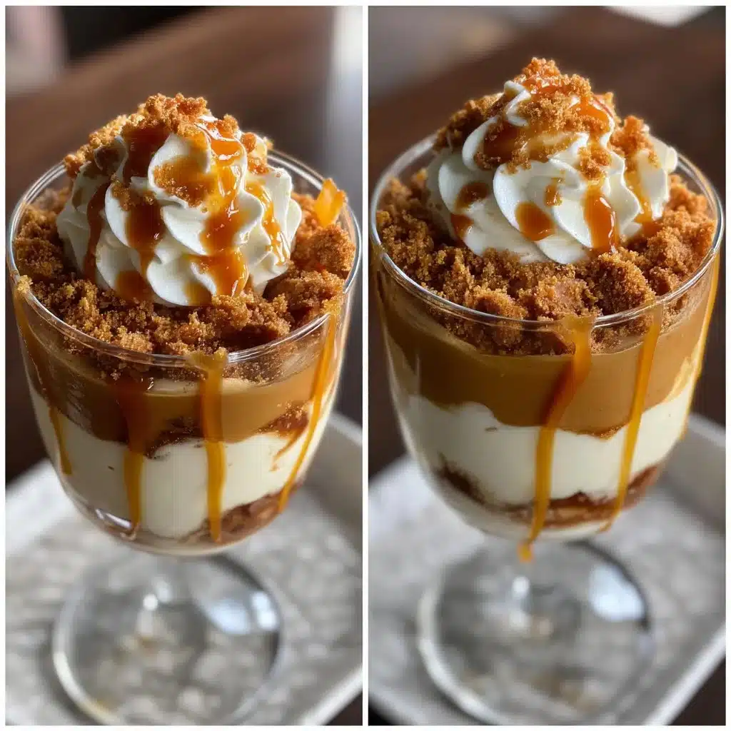 Caramel Latte Pudding Parfaits with Biscuit Crumbs