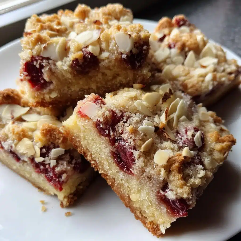 Cherry Almond Breakfast Squares with Crumb Topping