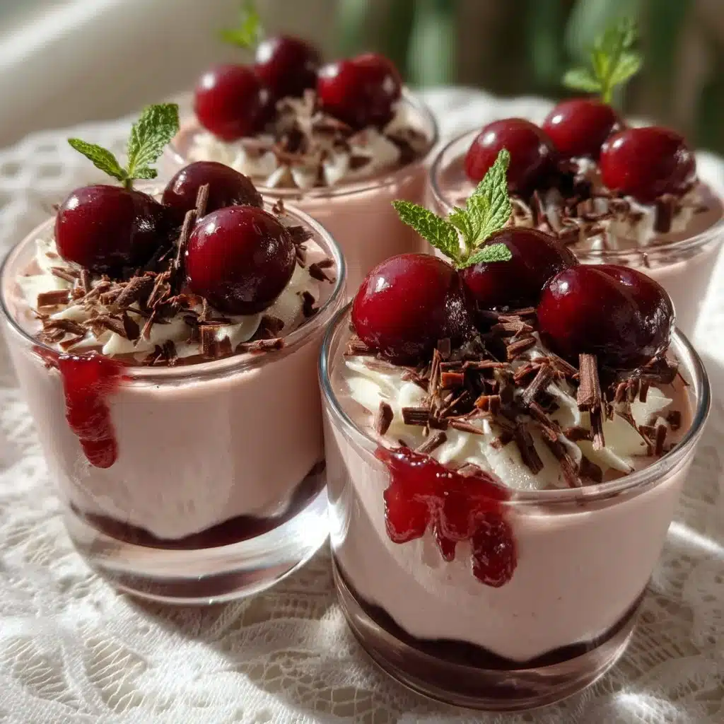 Cherry Amaretto Mousse Cups