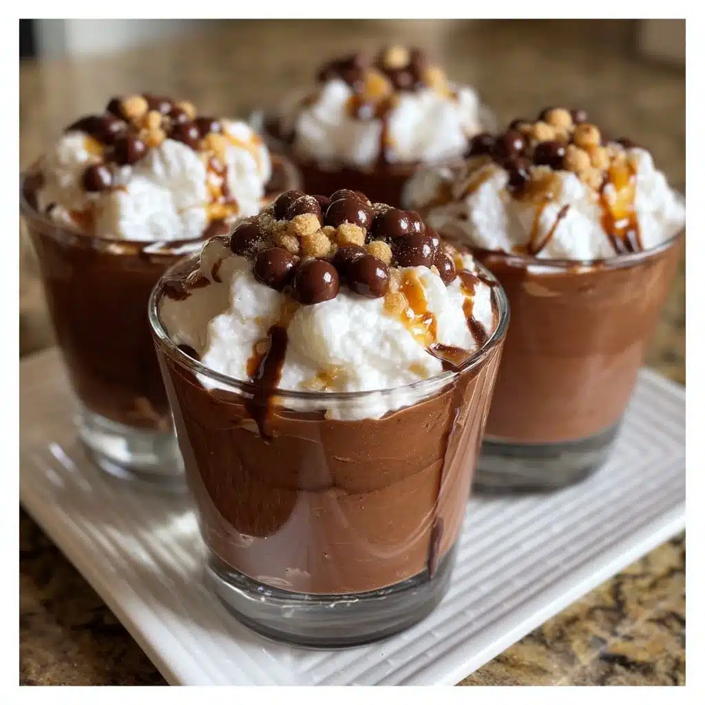 Chocolate Malt Icebox Pudding Cups