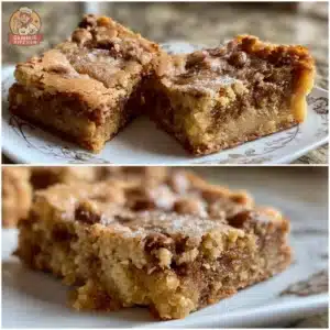 Delicious espresso brown sugar blondie bars topped with chocolate chips.