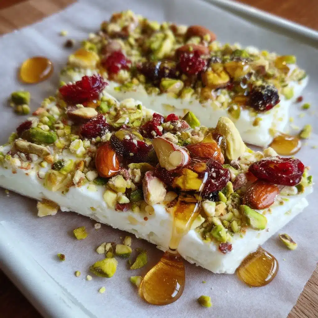 Honey Vanilla Yogurt Bark with Pistachio Crunch