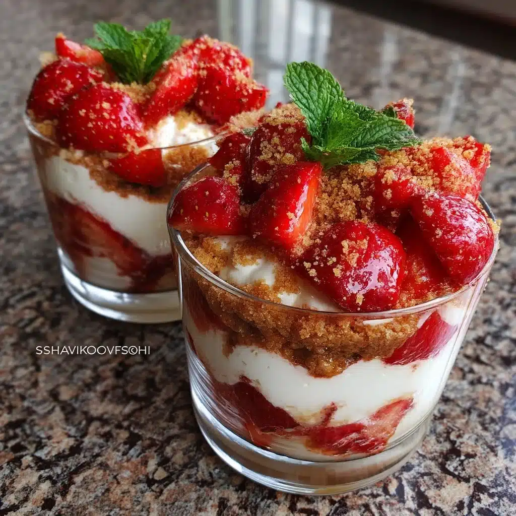 Mother’s Day Dessert Cups with Strawberries and Cream