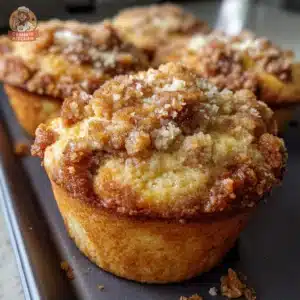 Delicious Orange Cardamom Muffin Cake topped with crunchy streusel.