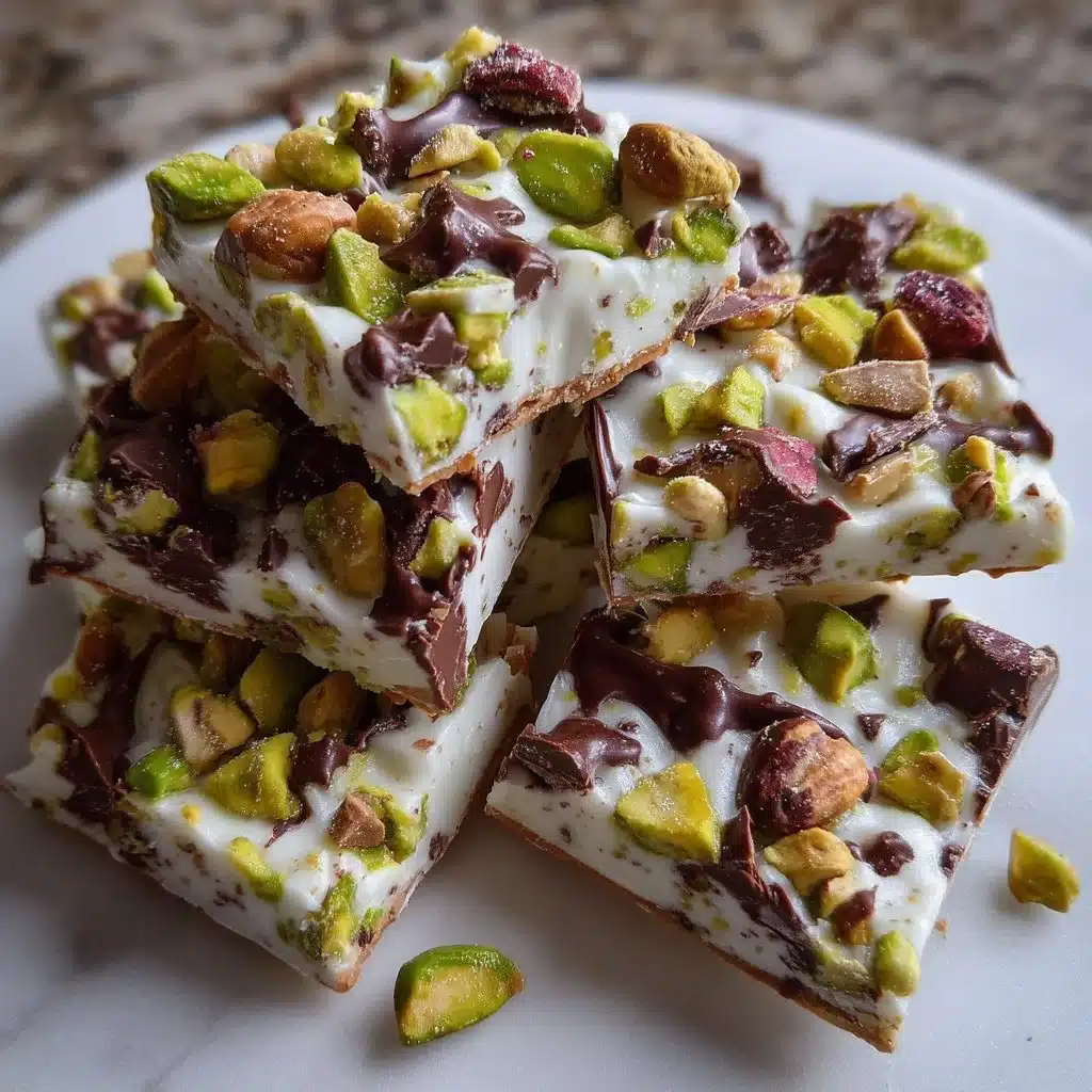 Pistachio Honey Yogurt Bark with Dark Chocolate 2 Pistachio Honey Yogurt Bark with Dark Chocolate