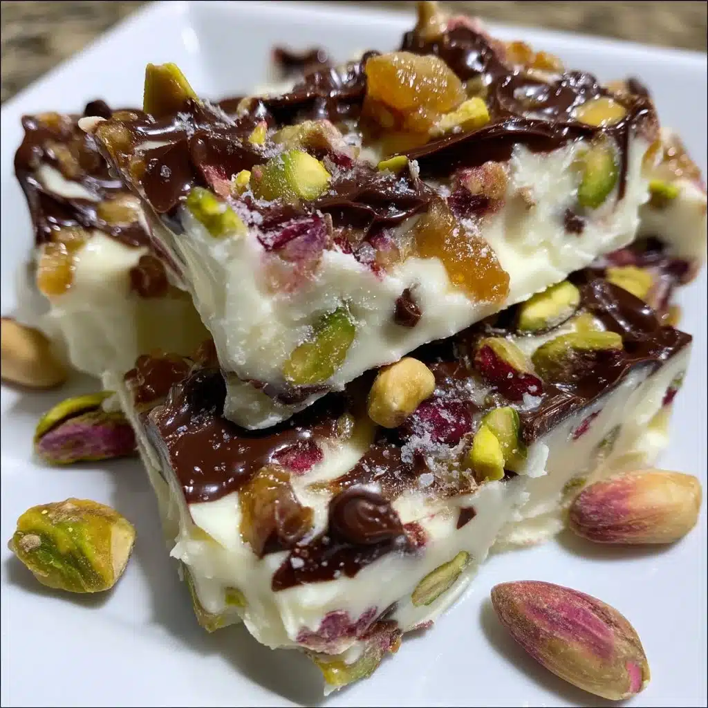 Pistachio Honey Yogurt Bark with Dark Chocolate 3 Pistachio Honey Yogurt Bark with Dark Chocolate