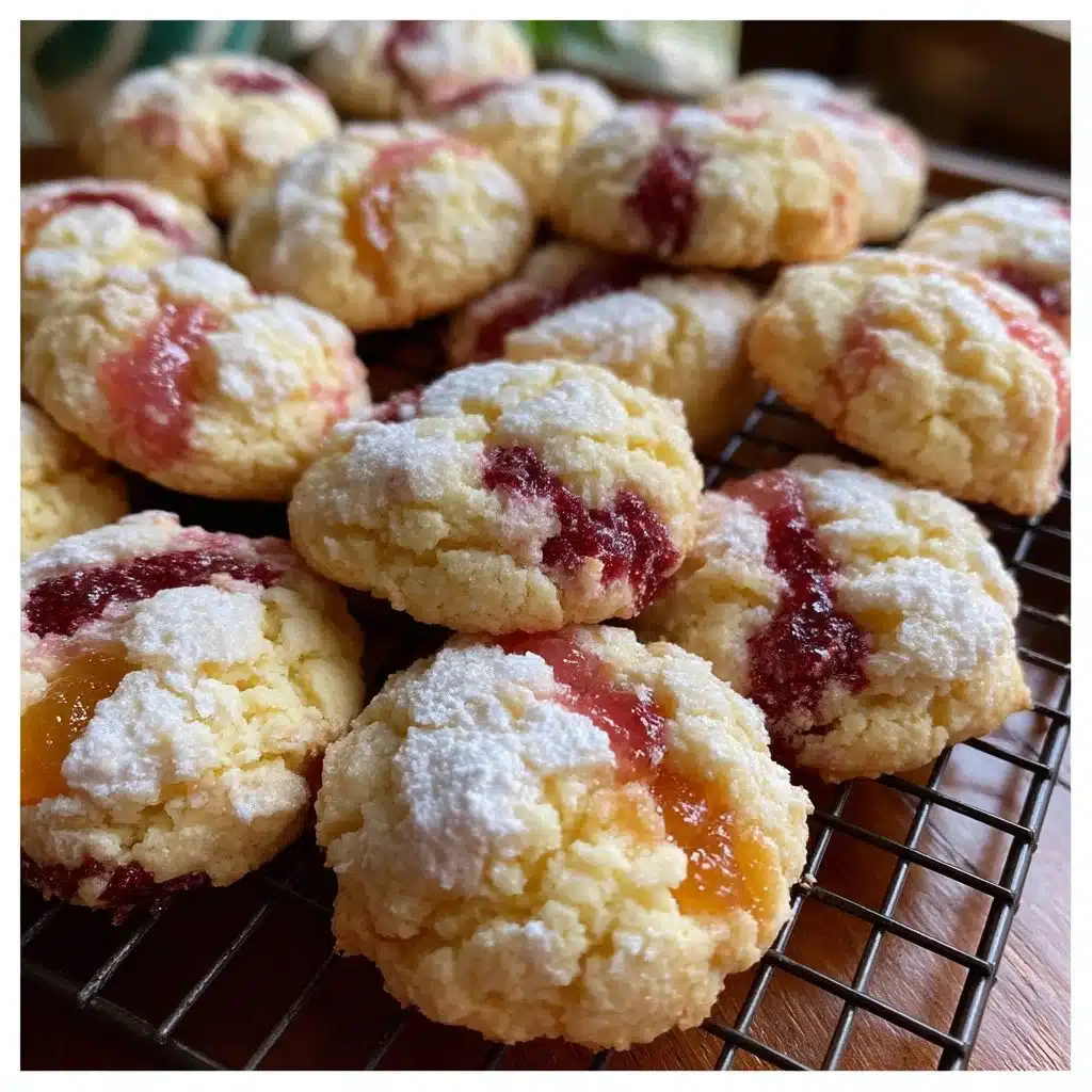 Delicious homemade Ricotta Peach Cookies on a cooling rack