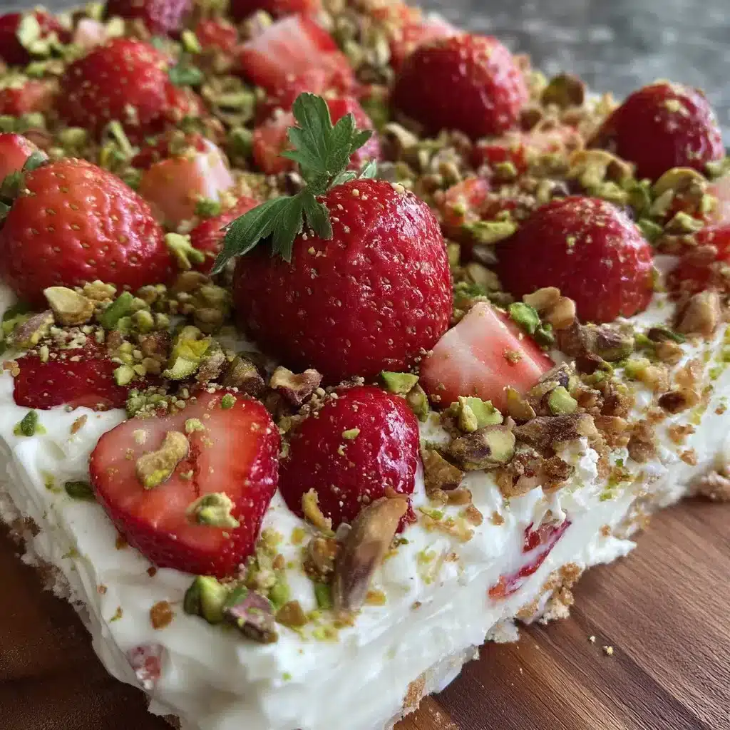 Strawberry Yogurt Bark with Pistachio Crunch
