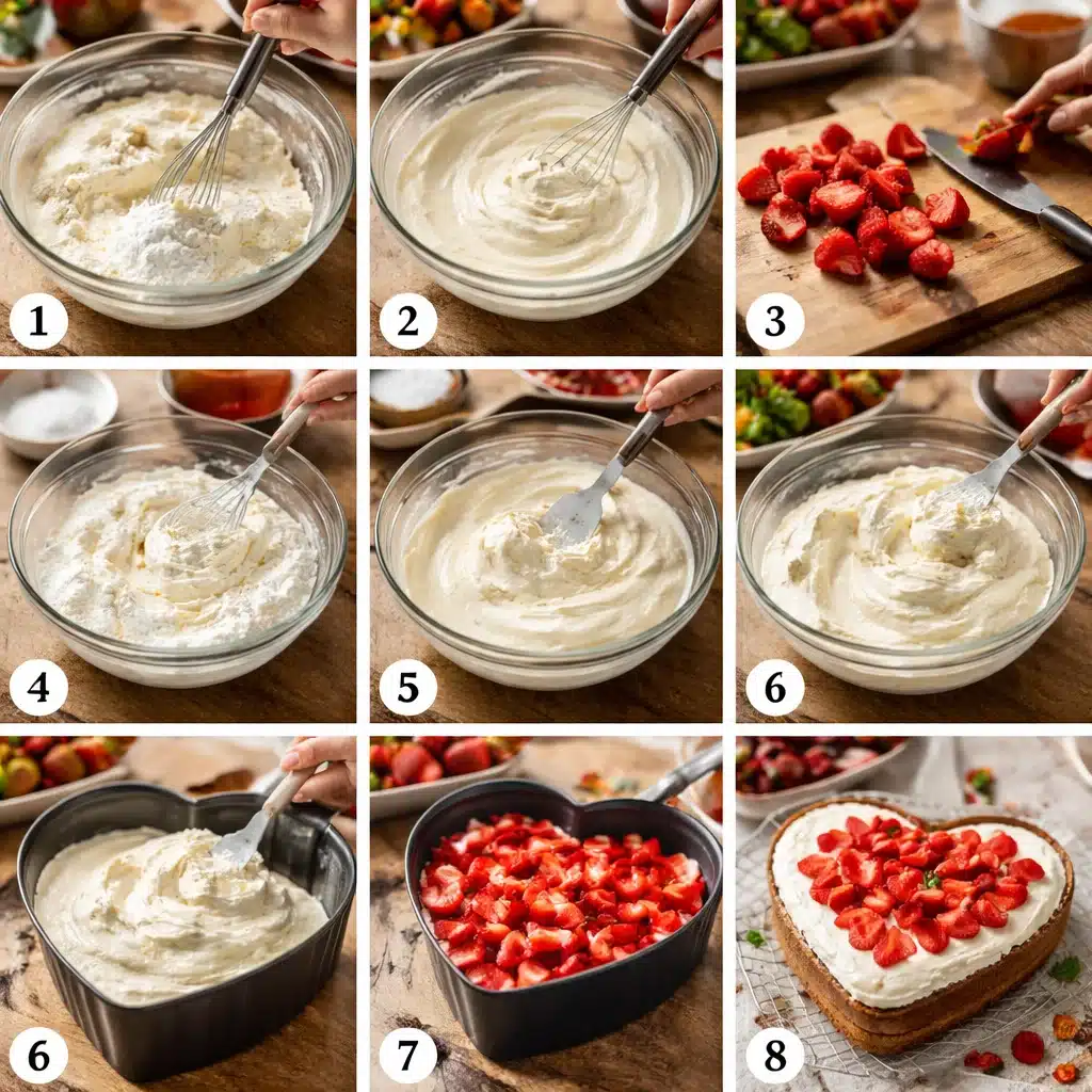 Sweet Strawberry Mascarpone Ricotta Heart Cake for Every Occasion 9 Strawberry Mascarpone Ricotta Heart Cake