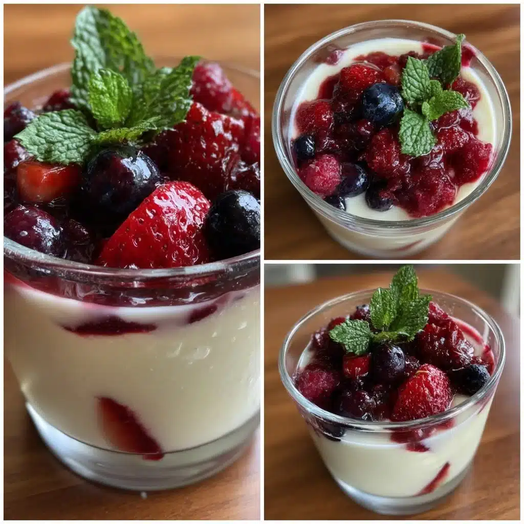Vanilla Bean Posset with Macerated Berries