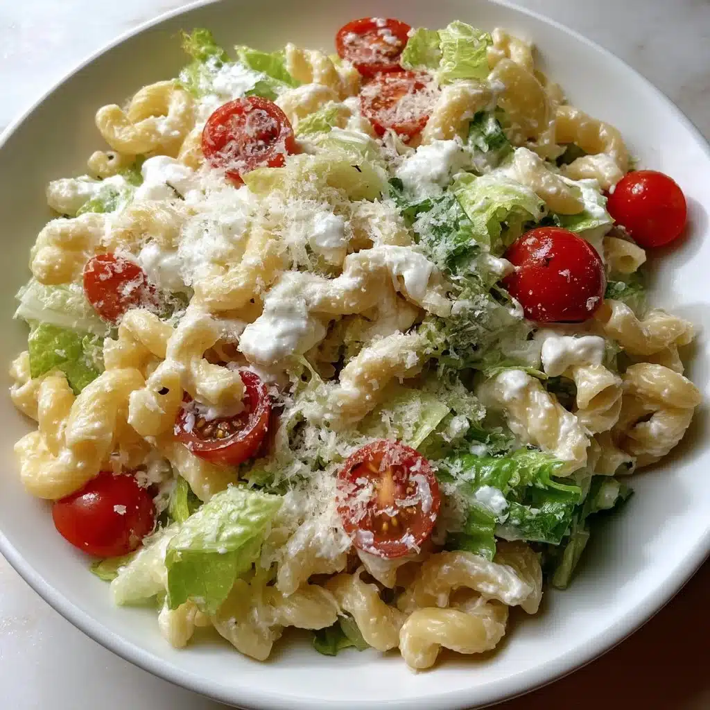 Whipped Ricotta Caesar Pasta Salad