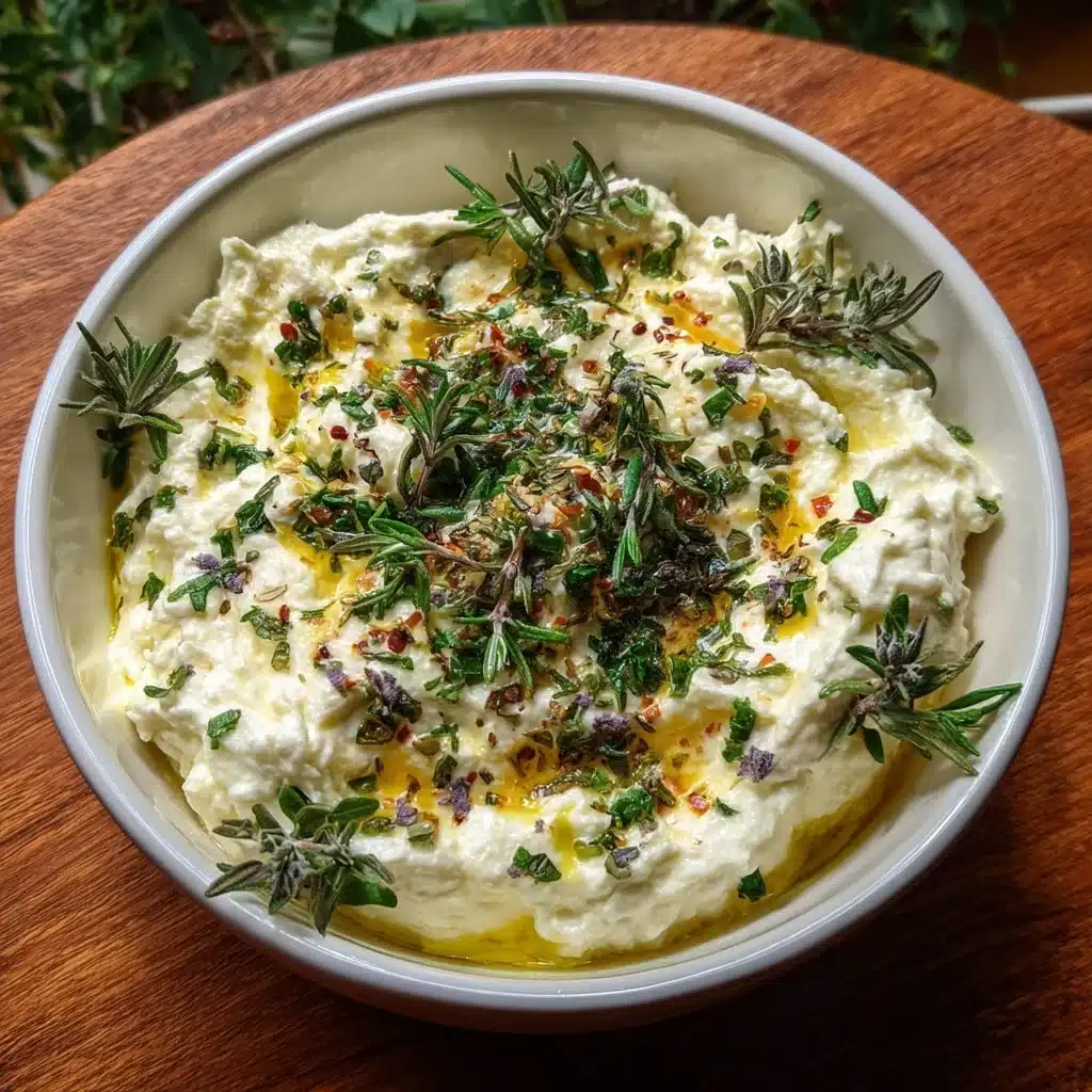 Whipped Ricotta Dip with Roasted Garlic and Herbs