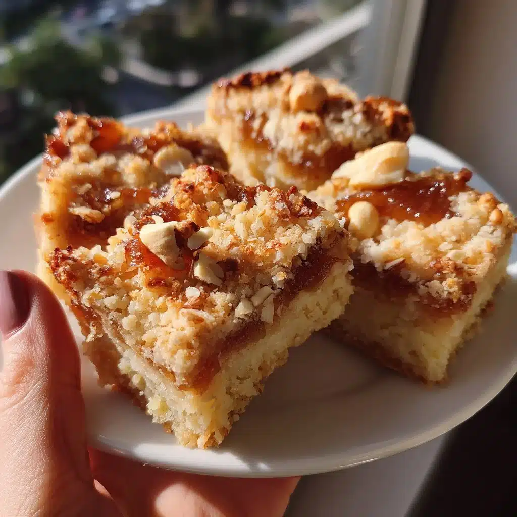 Apricot Hazelnut Mascarpone Layer Bars