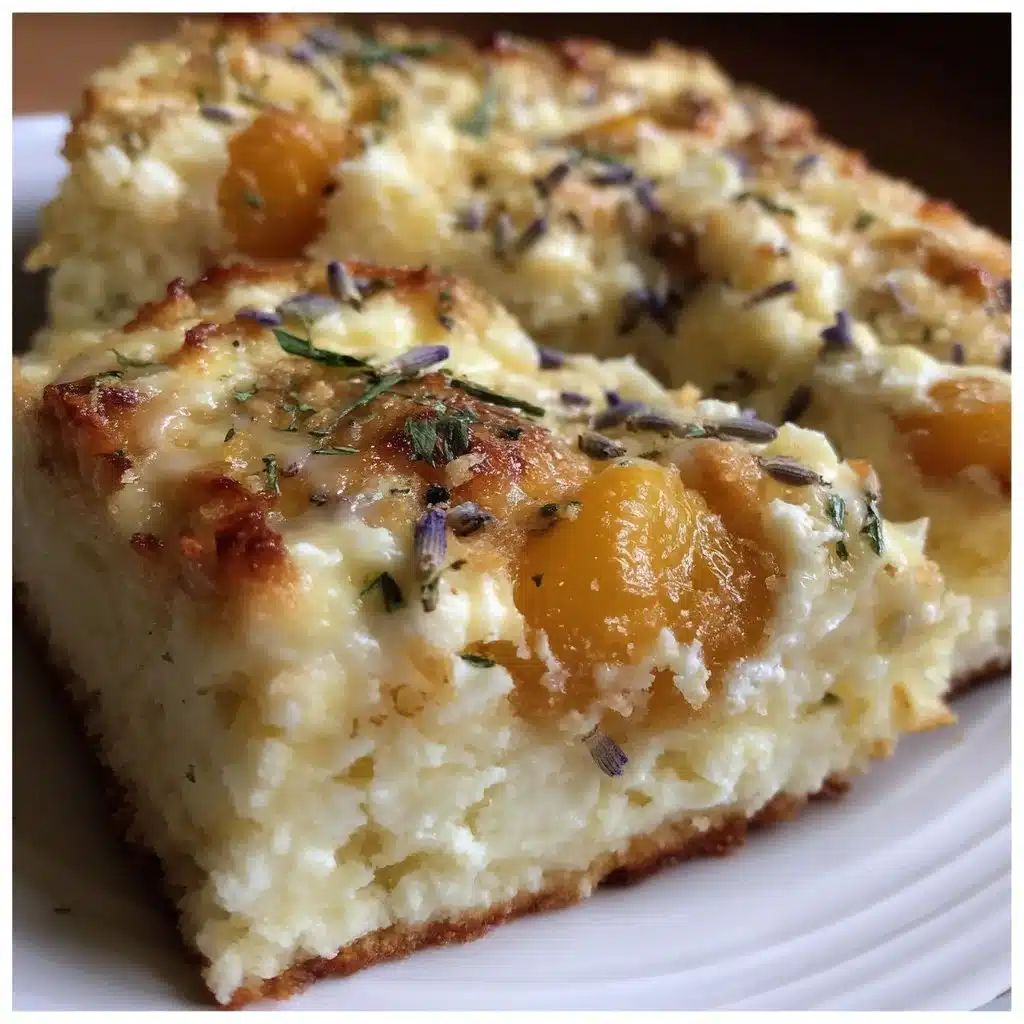 Apricot Lavender Ricotta Sheet Cake