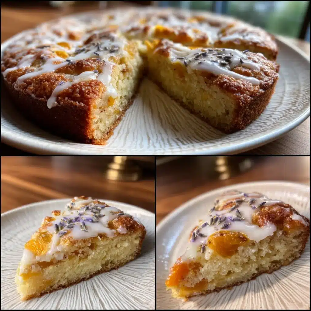 Apricot Lavender Ricotta Sheet Cake