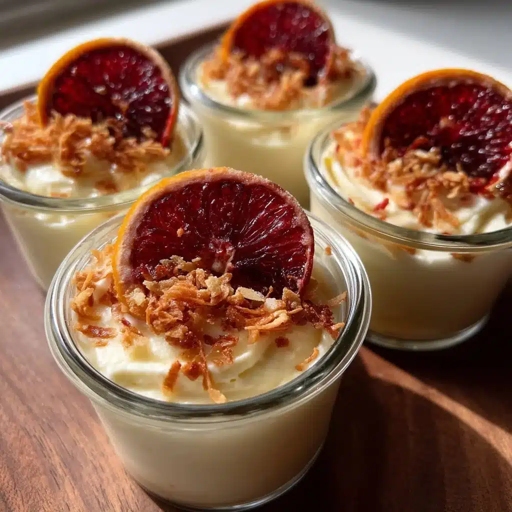 Blood Orange Coconut Mascarpone Mousse Cups