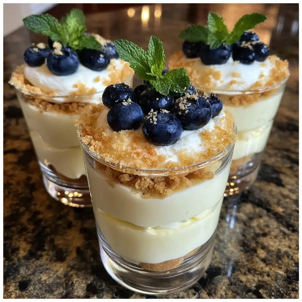 Blueberry Ginger Mascarpone Pudding Cups