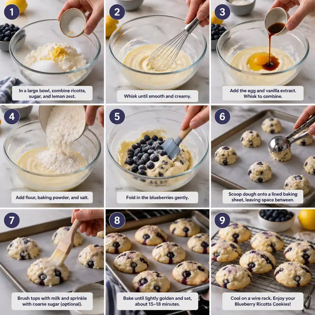 Blueberry Ricotta Cookies: Soft-Baked Delight with Golden Edges
