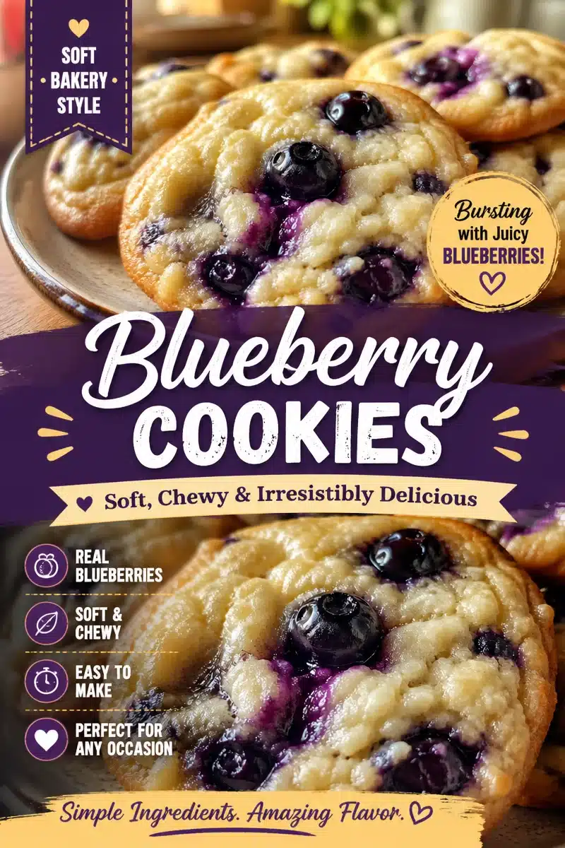 Blueberry Ricotta Cookies: Soft-Baked Delight with Golden Edges