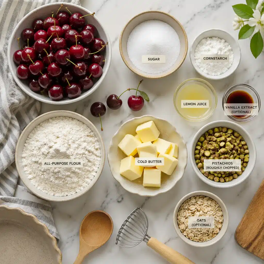 Cherry Pistachio Crumble: A Cozy, Jammy Fruit Delight