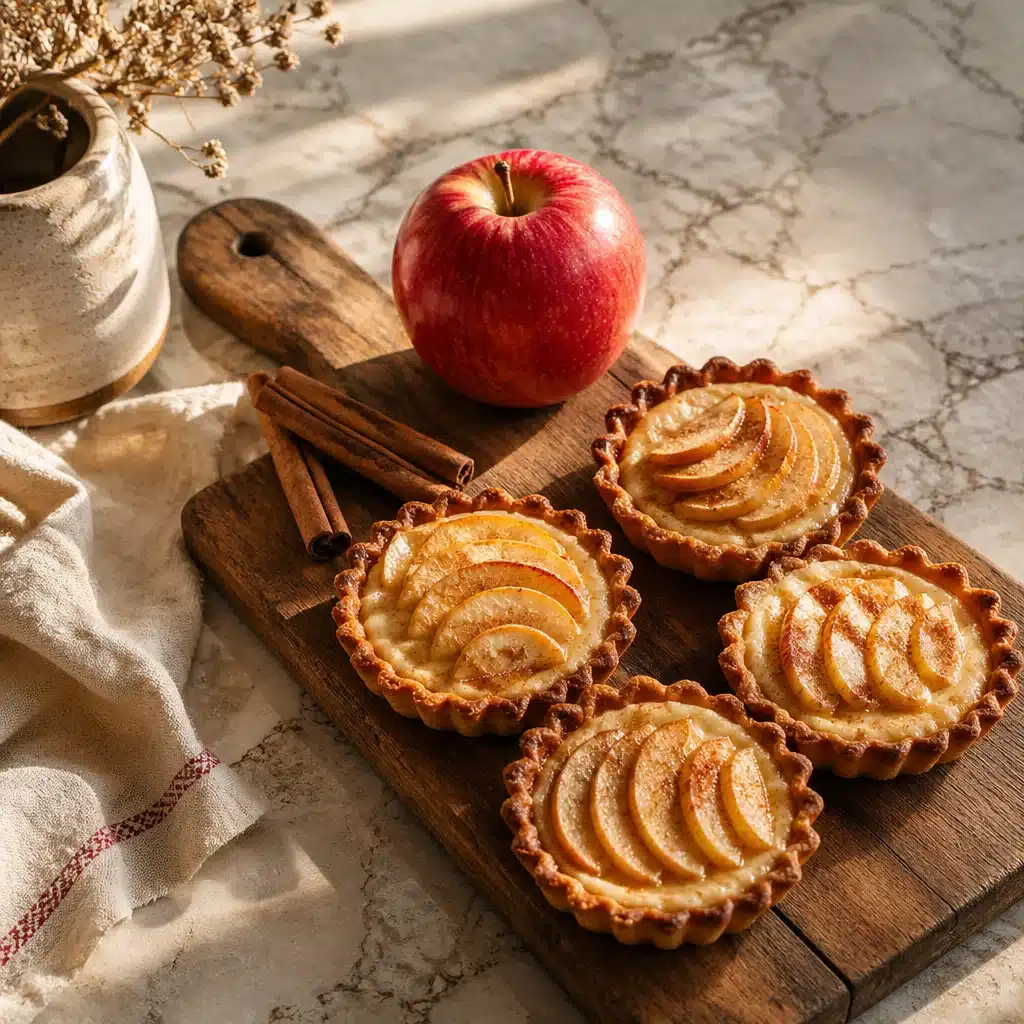 Cinnamon Apple Ricotta Tartlets: A Tender Cozy Spice Delight